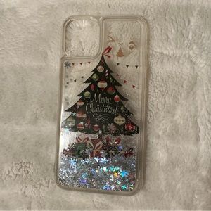 iPhone 11 Pro merry Christmas clear glitter case